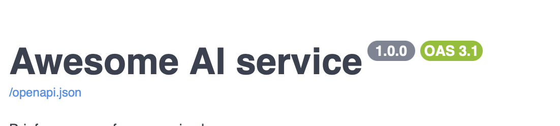 Service OpenAPI Docs