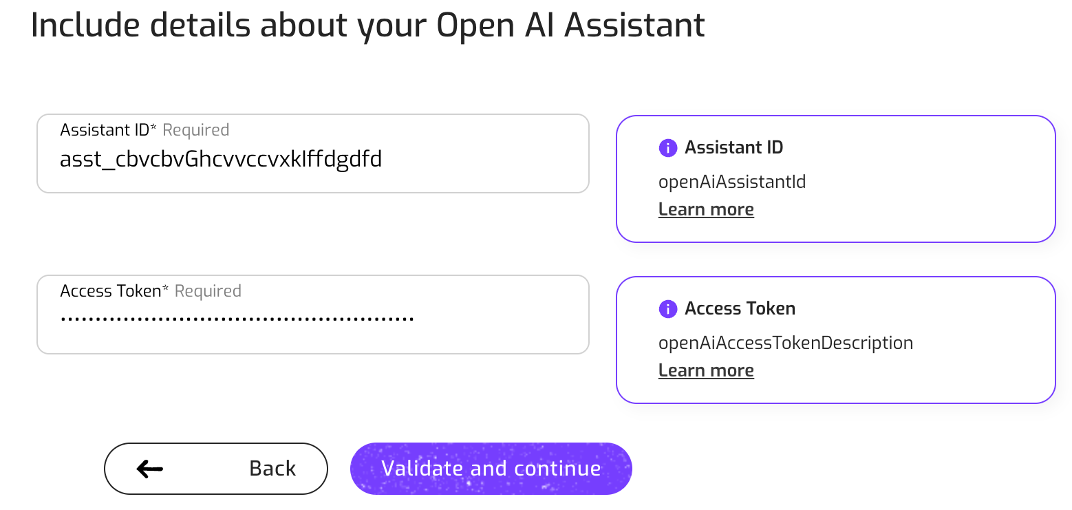 OpenAI Assistant Details